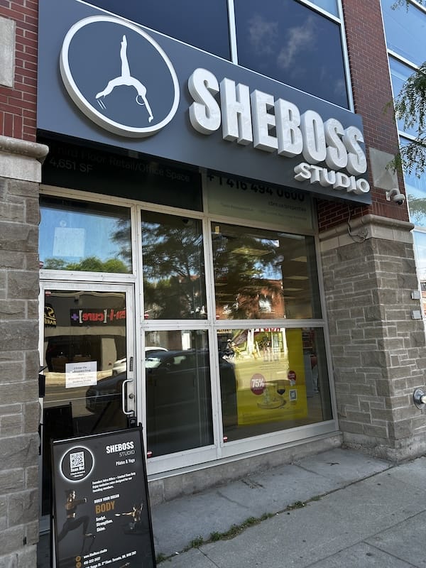 she boss pilates toronto entrance
