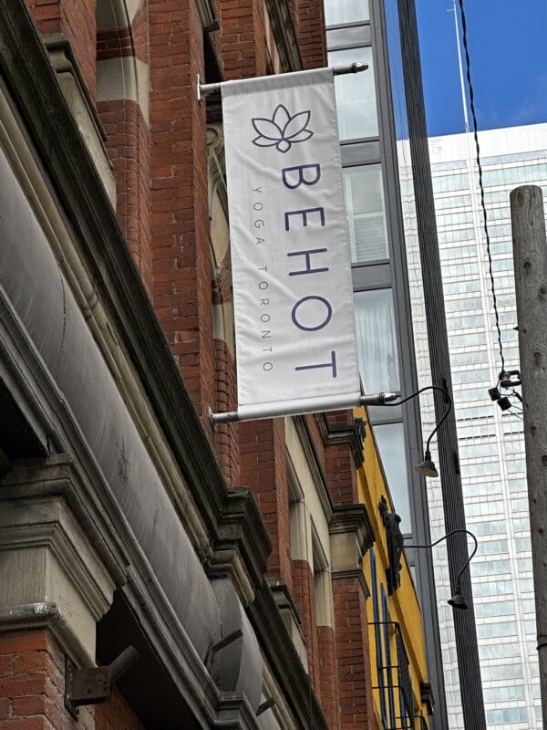 BeHot Yoga Annex signage
