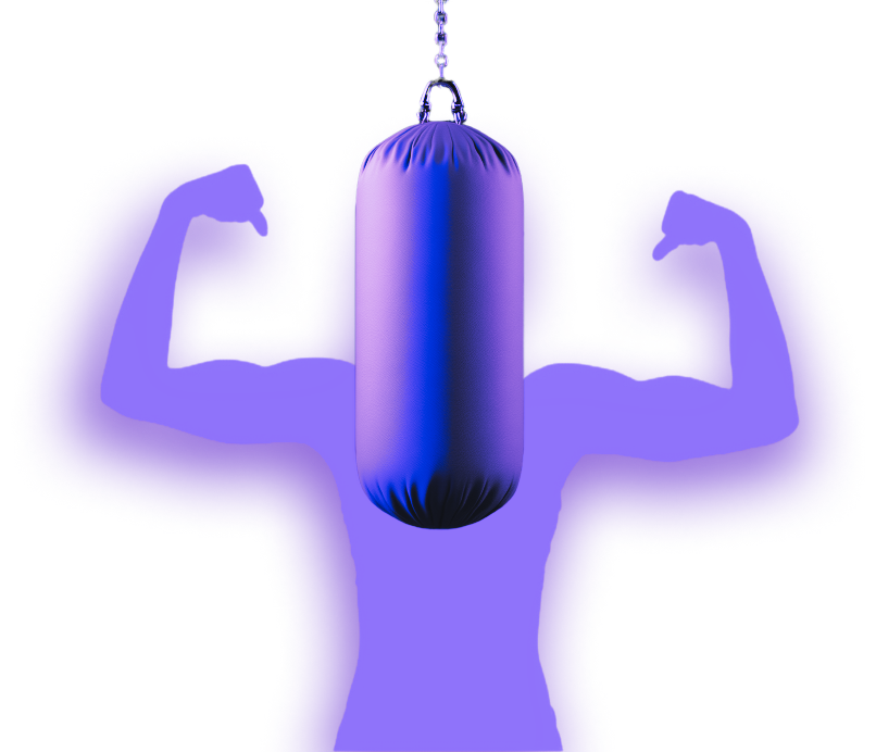 Lady Punching Bag Purple
