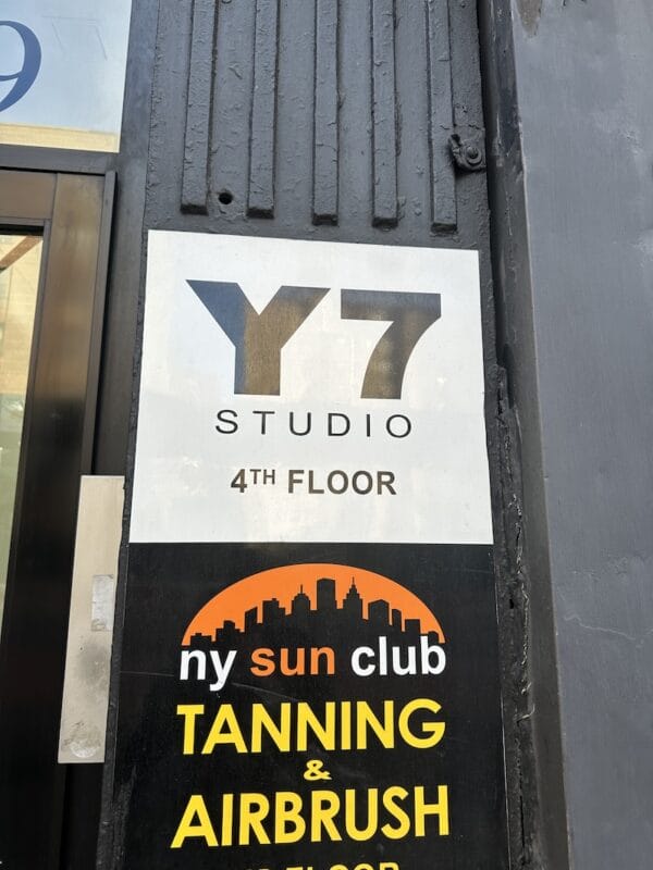 y yoga upper east nyc signage street