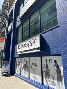 Balance Fitness Toronto storefront and boutique personal training studio entrance at Yonge and St. Clair.