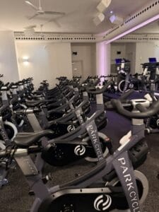ark Cycle Toronto spin studio interior and stationary bikes